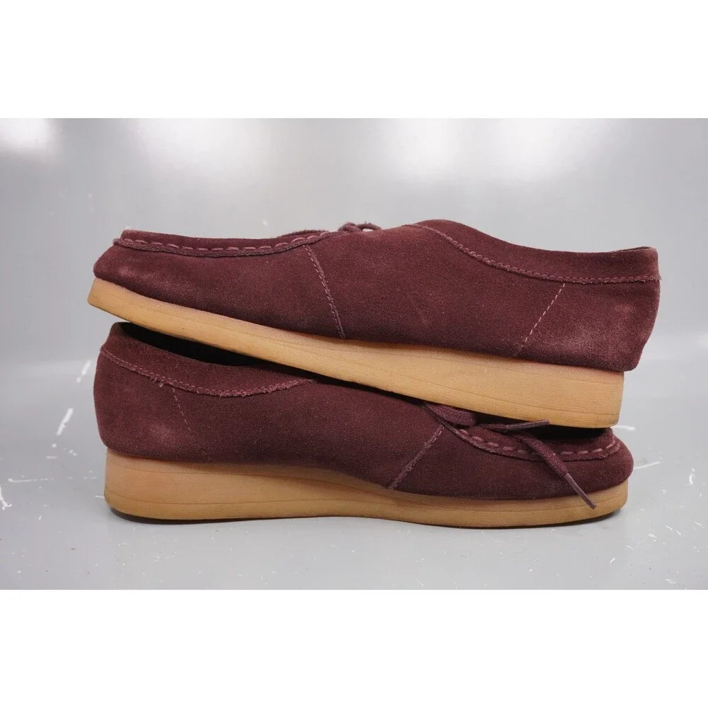 Clarks Originals Wallabee Women's Size 8.5M Deep Red Suede Moc